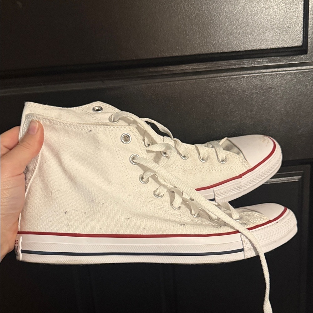 Classic White High-Top Sneakers